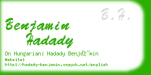 benjamin hadady business card